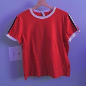 stylish red crop top from forever 21